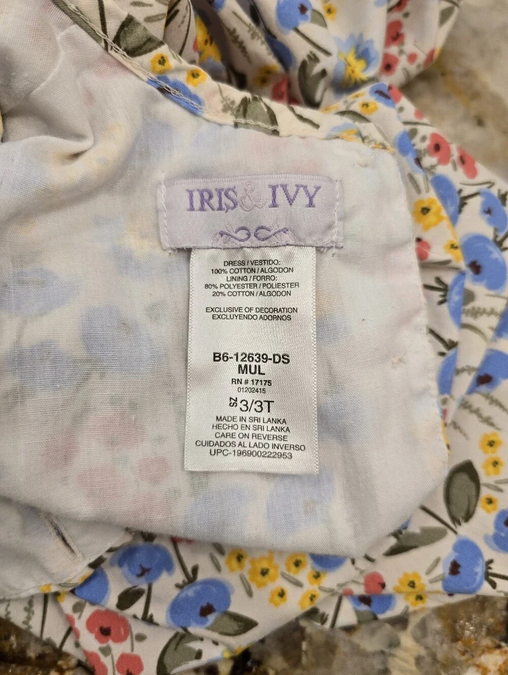 iris & ivy Floral Dress in White, Blue, Yellow, Pink